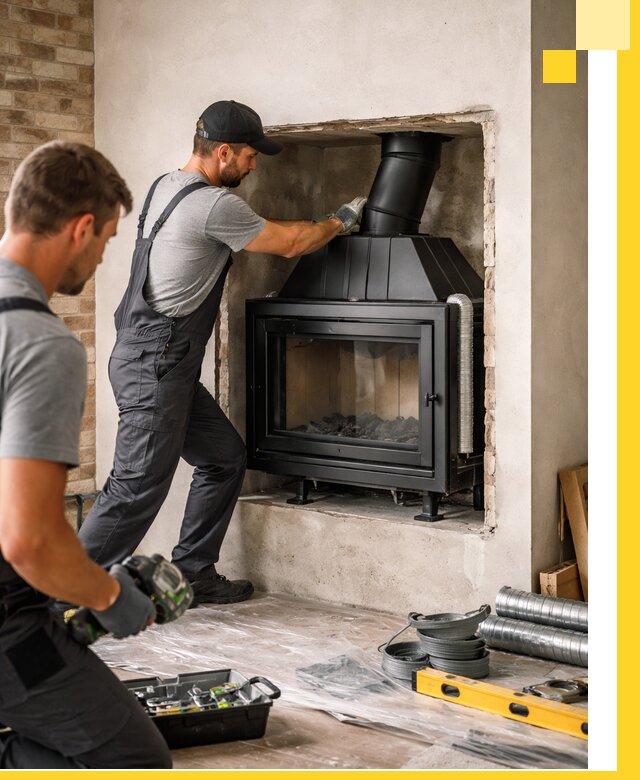 Установка каминных топок в Кинели: монтаж, подключение