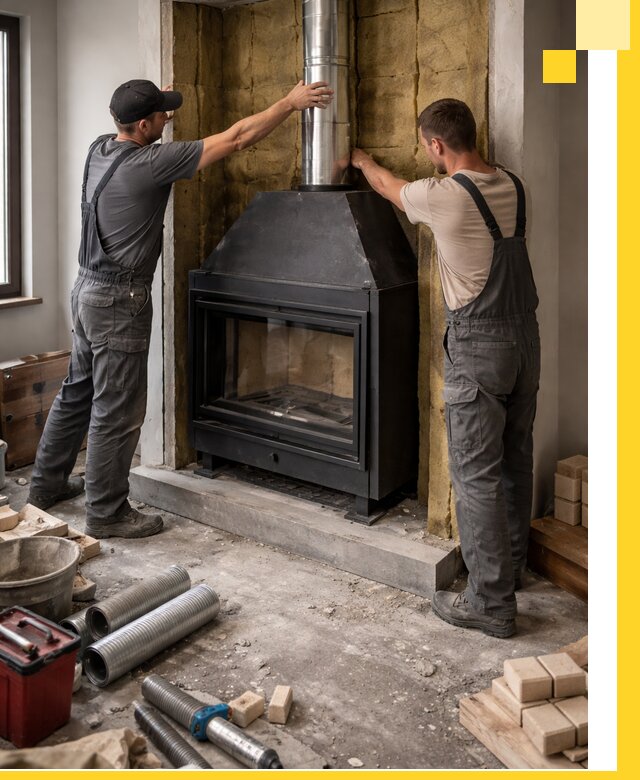 Изготовление и монтаж закрытых каминов в Кинели под ключ