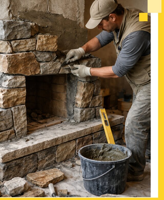 Изготовление и установка каменных каминов под ключ в Кинели