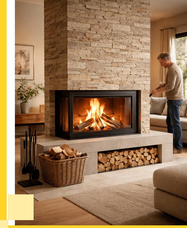 Дровяной камин под ключ в Кинели от 203760 р. | ЭриданКнл