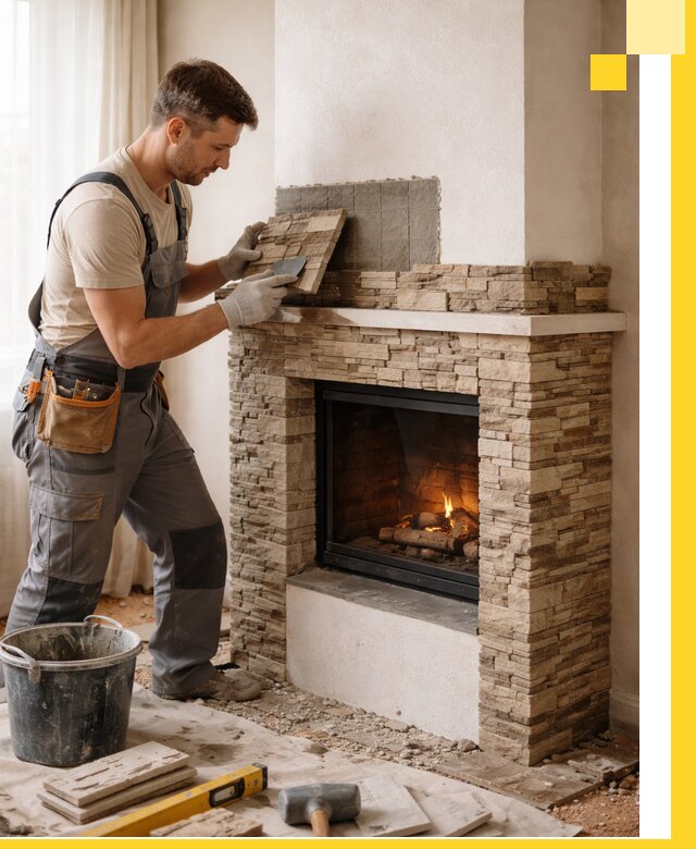 Изготовление и монтаж каминов для дома под ключ в Кинели