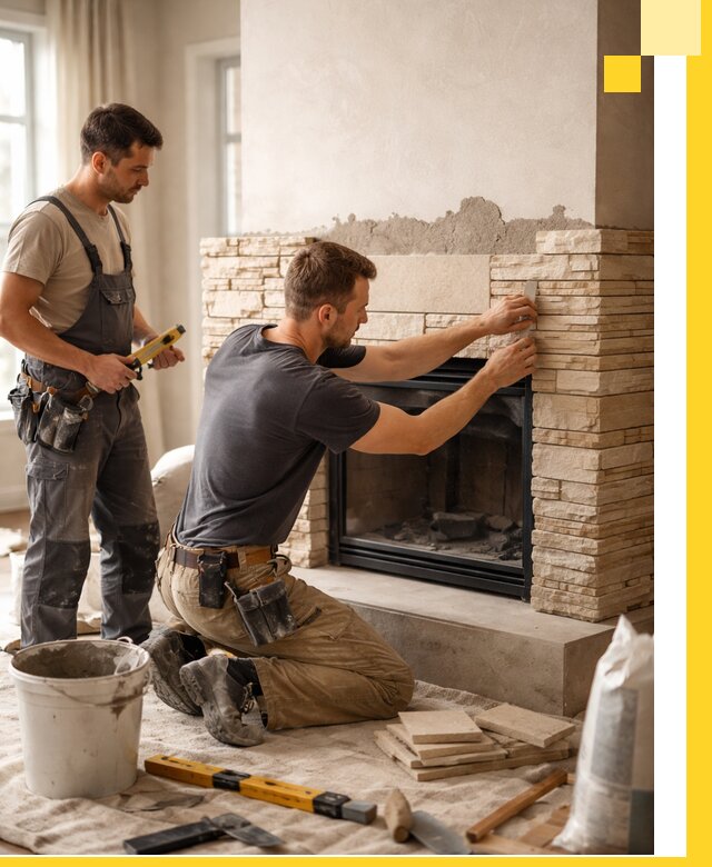 Установка и монтаж каминов для загородного дома в Кинели