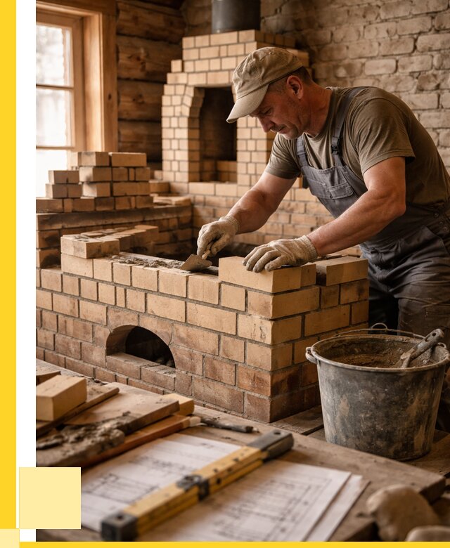 Кладка печей из кирпича в Кинели цены от 30564 р. - ЭриданКнл