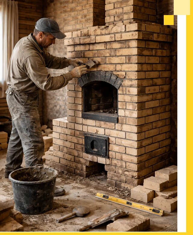 Кирпичные печи под ключ в Кинели: проектирование и кладка