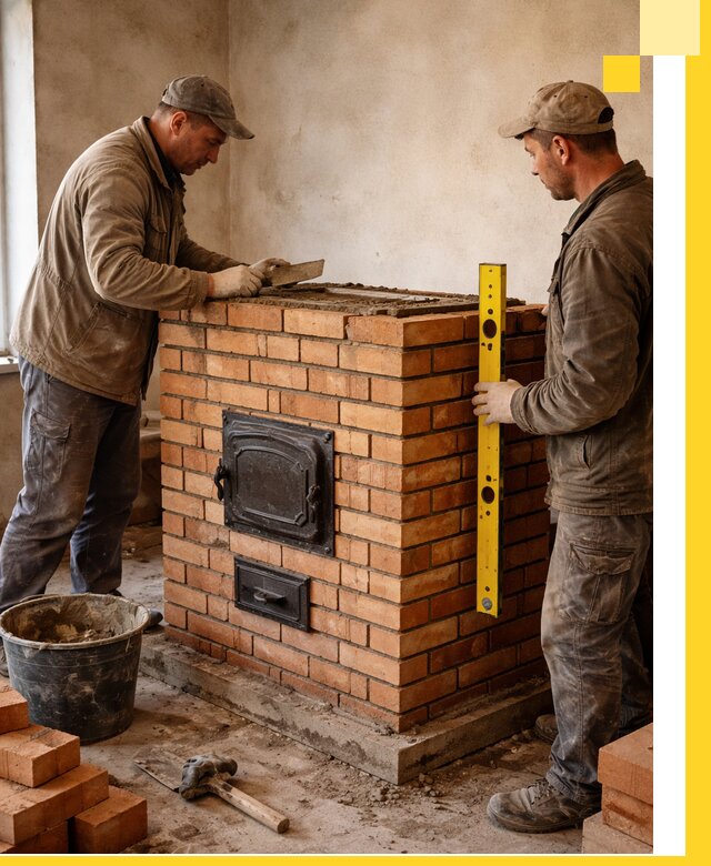 Отопительные печи под ключ в Кинели, установка и сборка