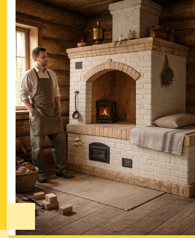 Русские печи с лежанкой под ключ в Кинели от 152820 р. ЭриданКнл