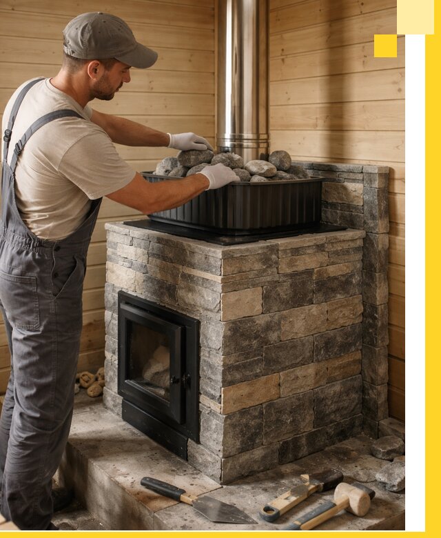 Печи для парной в Кинели, производство, монтаж и обслуживание