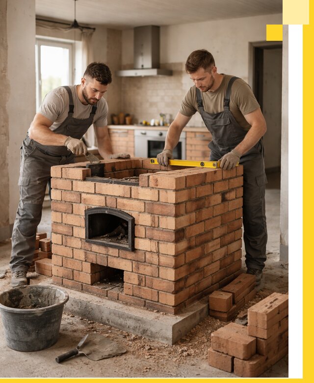 Установка и монтаж печей в частном доме в Кинели под ключ