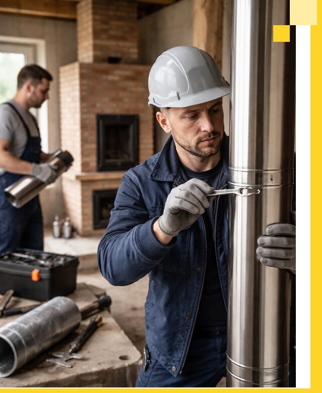 Профессиональный монтаж дымоходов для печей в Кинели