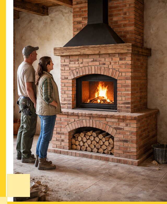 Печи камины из кирпича в Кинели от 122256 р. | ЭриданКнл