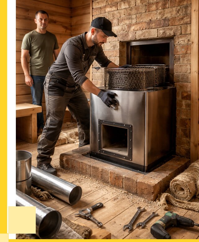 Монтаж банных печей под ключ в Кинели от 18338 р., ЭриданКнл