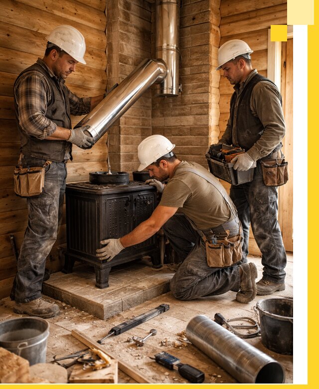 Профессиональный монтаж банных печей и дымоходов в Кинели