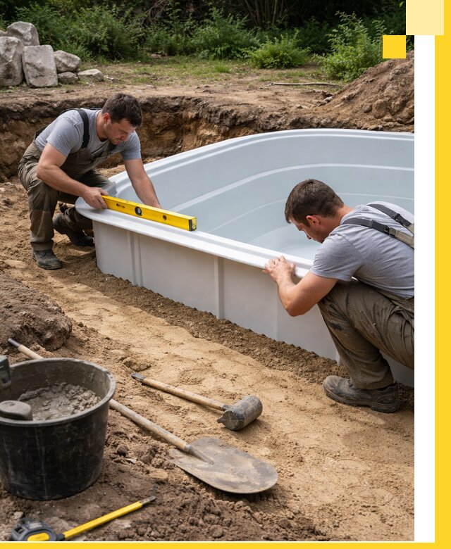 Производство и установка пластиковых бассейнов в Кинели под ключ