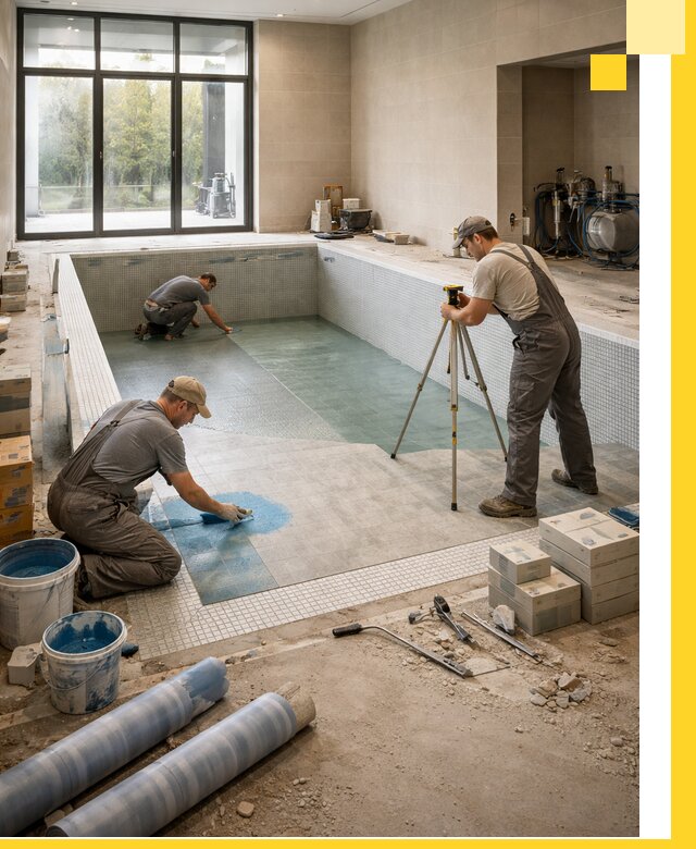 Проект и строительство закрытых бассейнов в Кинели под ключ