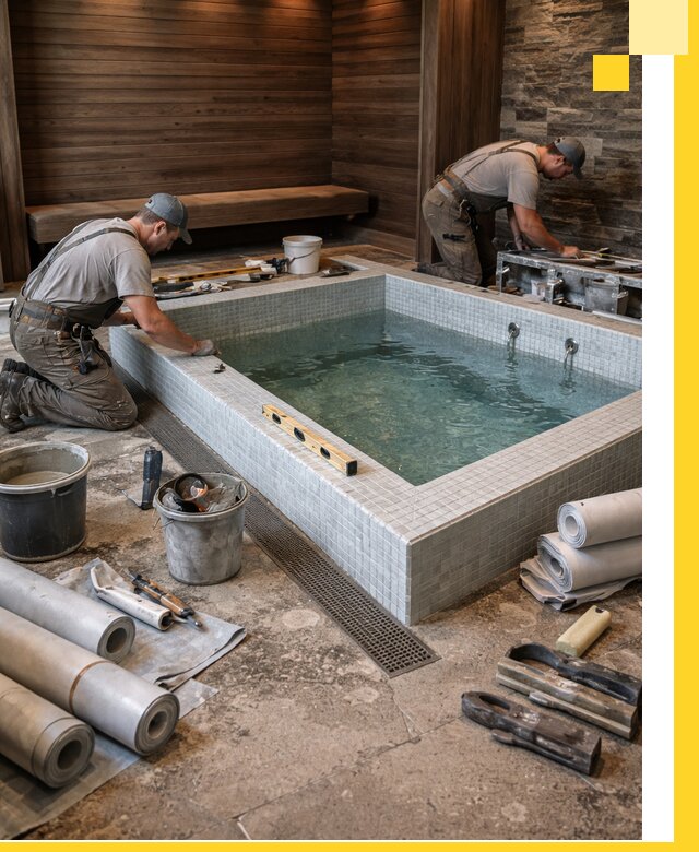 Установка и строительство бассейнов для сауны в Кинели