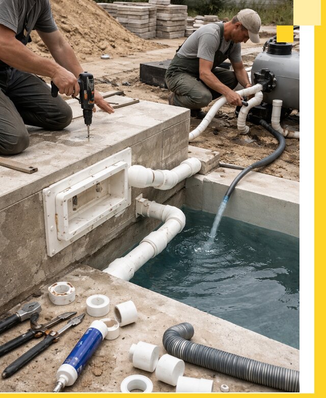 Строительство скиммерных бассейнов под ключ в Кинели