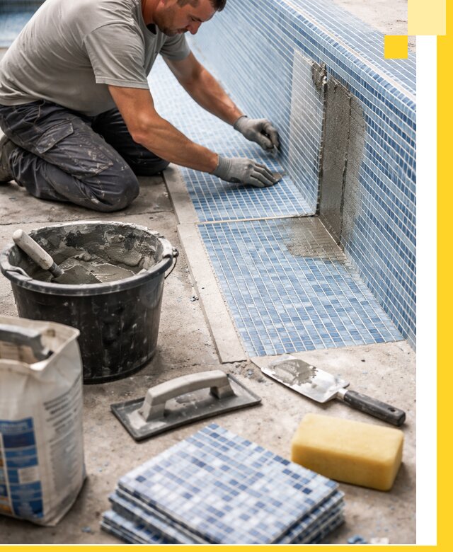 Укладка и ремонт мозаики для бассейнов под ключ в Кинели