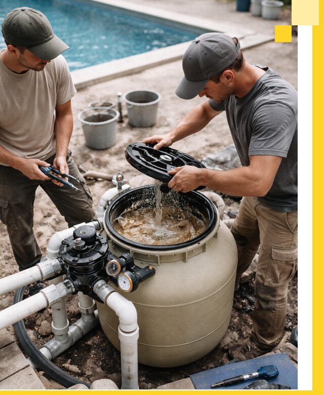 Установка и обслуживание песочных фильтров для бассейнов в Кинели