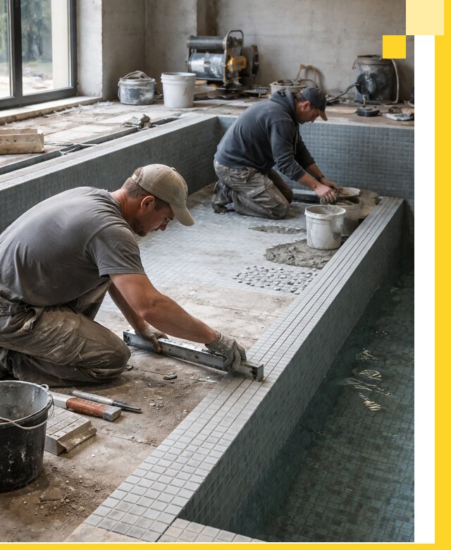 Строительство бассейна в частном доме в Кинели под ключ