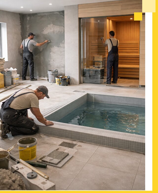 Проектирование и строительство сауны с бассейном в Кинели