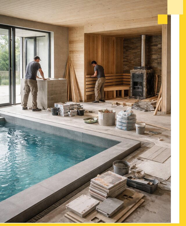 Проектирование и строительство бань с бассейном в Кинели