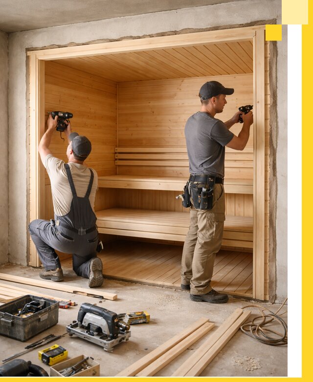 Монтаж саун под ключ в Кинели — проектирование и установка