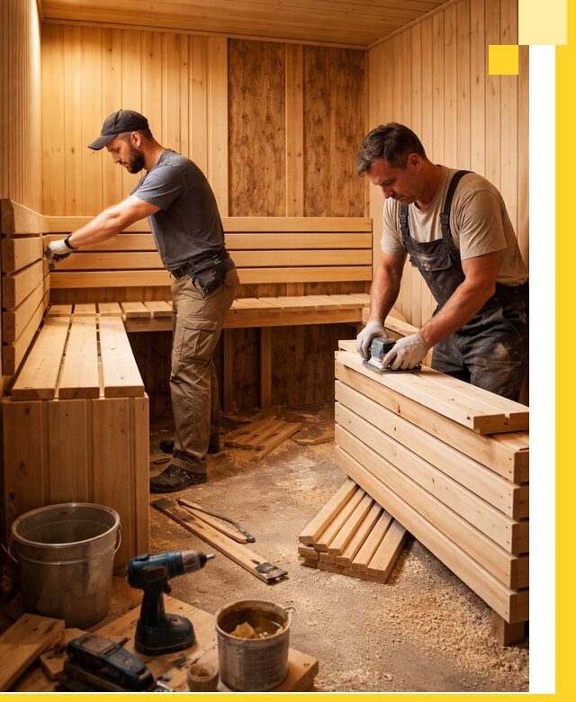 Профессиональный комплексный ремонт саун под ключ в Кинели