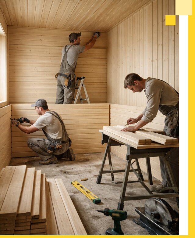 Обшивка саун в Кинели из натуральной древесины под ключ