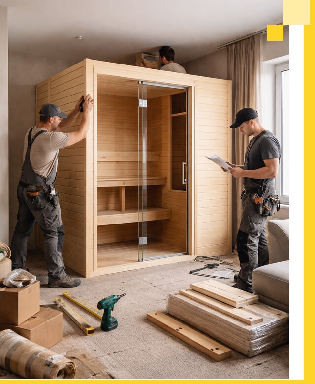 Установка и благоустройство саун в квартире в Кинели