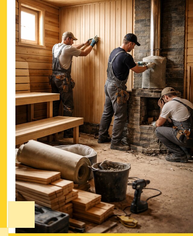 Ремонт бань под ключ в Кинели от 45846 р. | ЭриданКнл