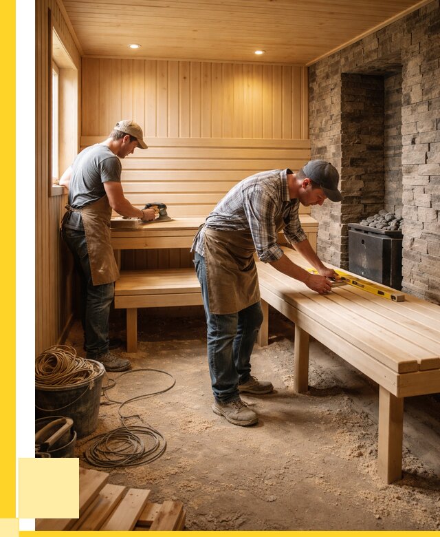 Отделка бани в Кинели: внутренняя отделка от 3056 р. | ЭриданКнл