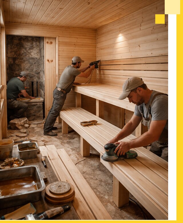 Профессиональная отделка бань в Кинели под ключ, с гарантией