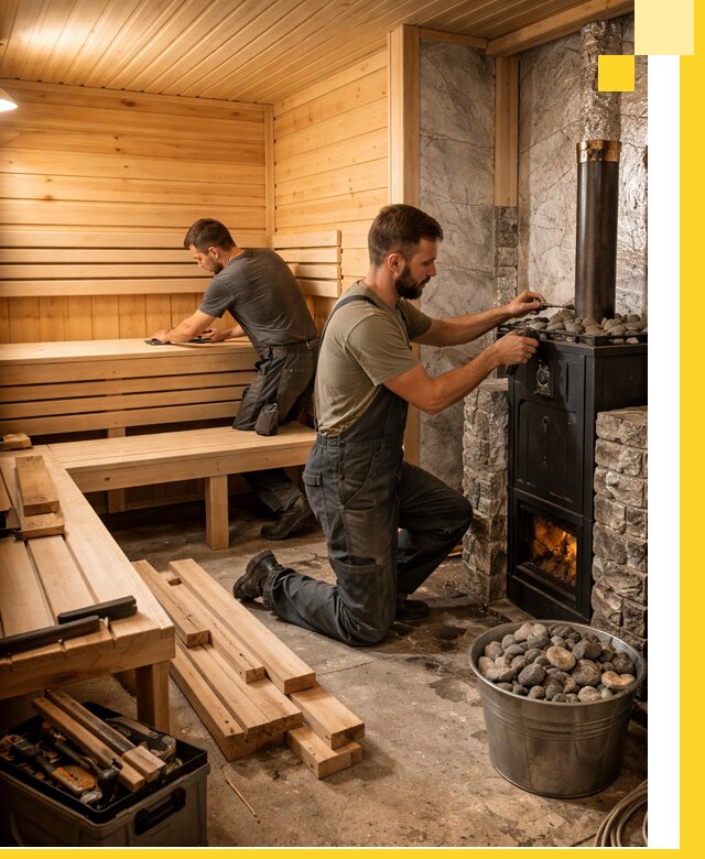 Дизайн и строительство интерьеров бань под ключ в Кинели