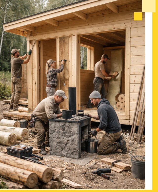 Купить баню под ключ в Кинели строительство монтаж отделка