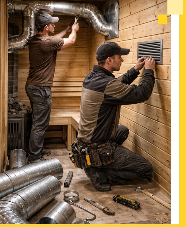 Проектирование и монтаж вентиляции бани в Кинели под ключ