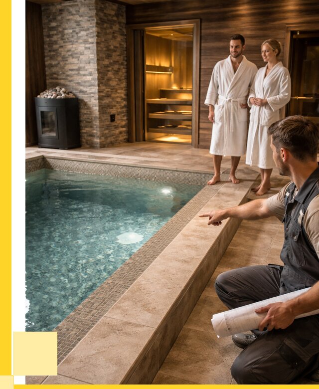 Проект бани с бассейном под ключ в Кинели от 66222 р. | ЭриданКнл