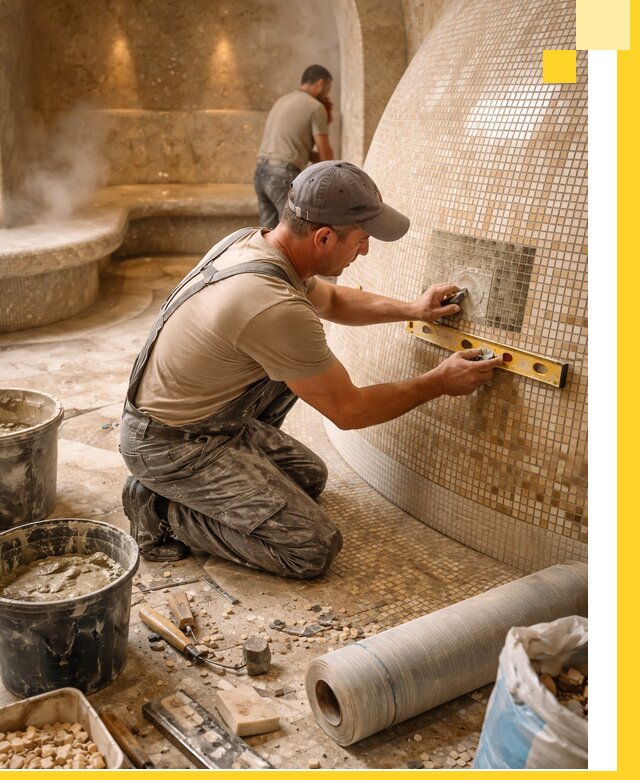 Хамам под ключ в Кинели: проектирование, строительство, отделка