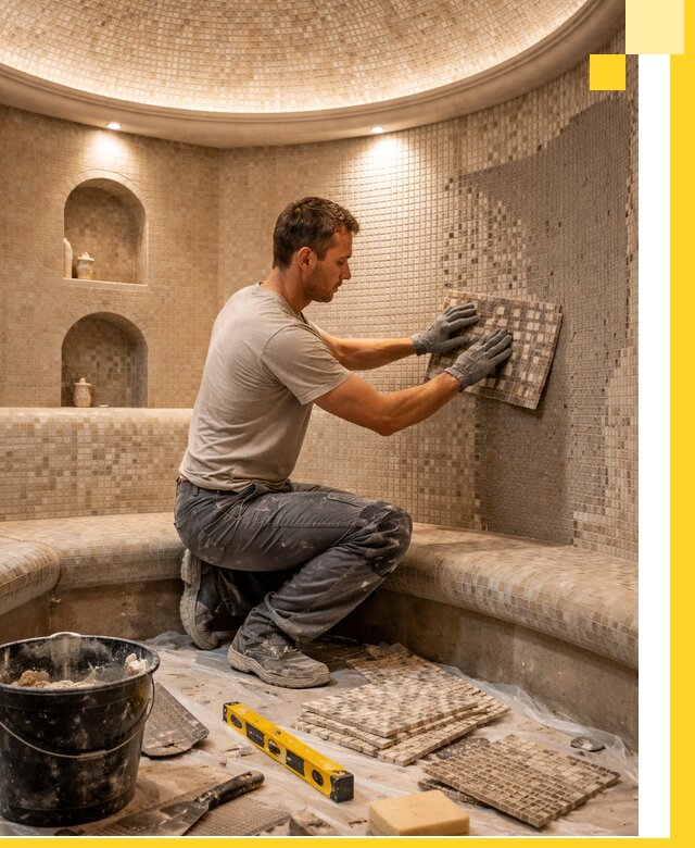 Устройство и монтаж домашнего хамама под ключ в Кинели