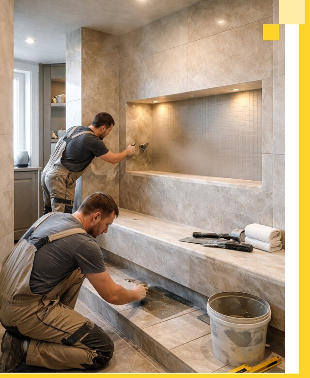 Профессиональное строительство хамама в квартире в Кинели