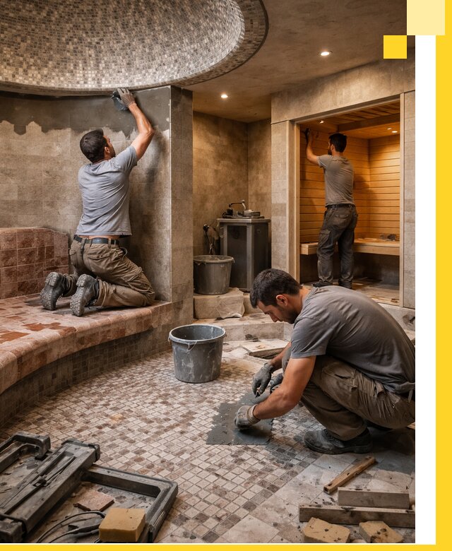 Проект и строительство хамама бани и сауны под ключ в Кинели