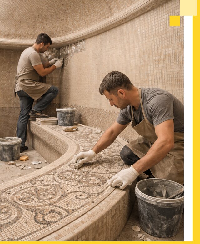 Плитка для хамама в Кинели, укладка, подбор и поставка
