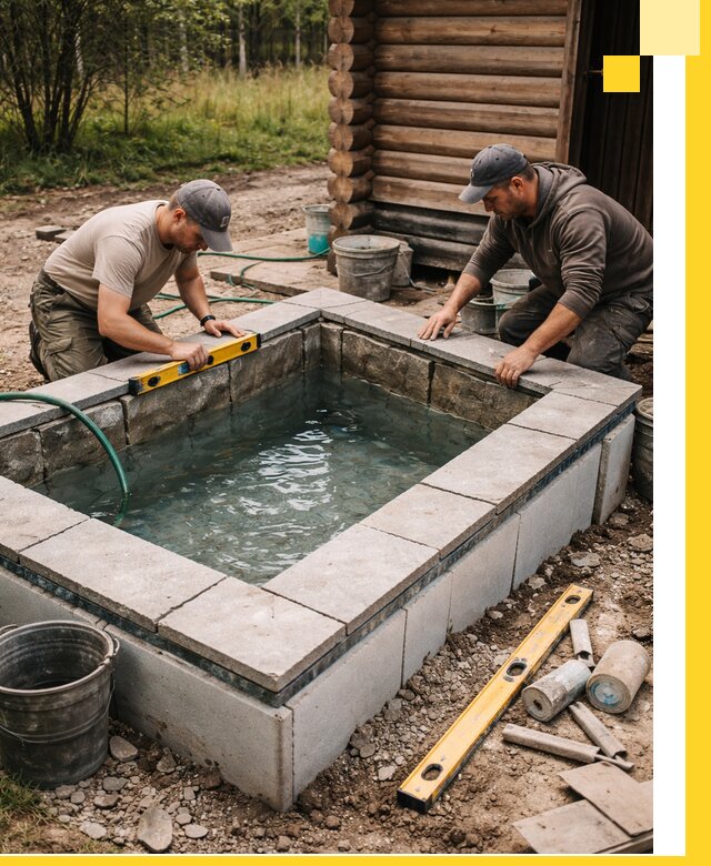 Изготовление и установка холодных купелей под ключ в Кинели